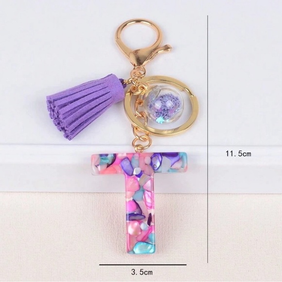 Accessories - Initialized Keychain “T” Letter With Tassel